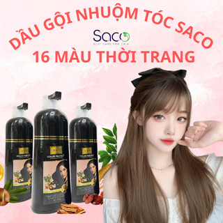 Dầu gội nhuộm tóc thảo dược Saco siêu dưỡng không gây hư tổn cho tóc
