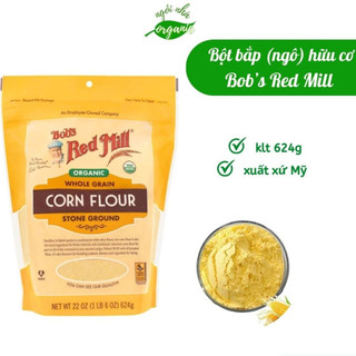 Bột bắp hữu cơ 624g bob's red mill whole grain corn flour - hsd 04/2025