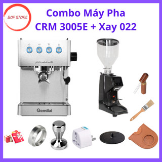 Combo máy pha cafe gemilai crm3005e+ xay ld022