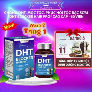 🍄combo 2 dht blocker hair pro - mọc tóc, chống dht giảm gãy rụng, giảm nhờn tóc