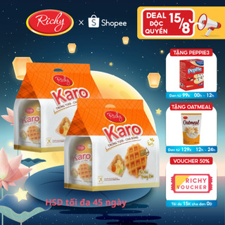 Combo 4 bịch Bánh tươi Karo Hoàng Kim Richy KARO (26g/chiếc)