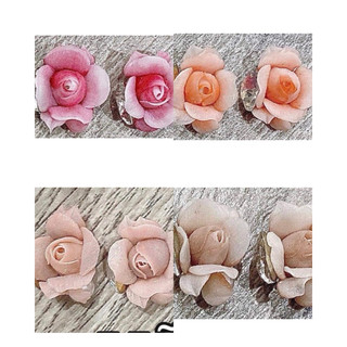 Hoa bột gắn móng nails- hoa hồng nail ôm đá giá 1 bông