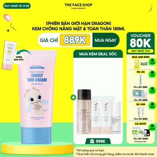 Kem chống nắng mặt và body the face shop natural sun eco family spf50+ pa+++ 150ml