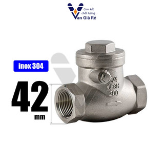 Van nước 1 chiều lá lật inox ren 42mm