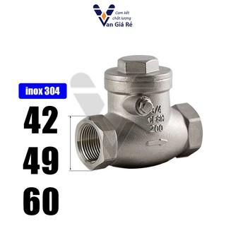 Van nước 1 chiều lá lật inox 304 phi 42 49 60