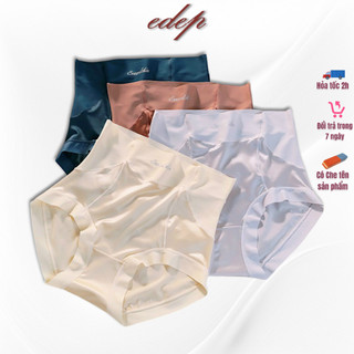  Set Quần Lót Lụa Satin Lưng Cao Mềm Êm Bigsize Đên 70Kg Edep 741 