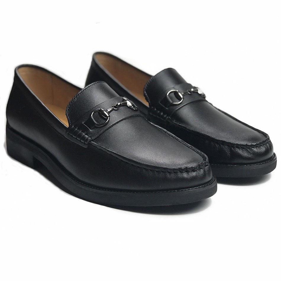 Giày moca nam họa tiết móc, giày lười nam móc G