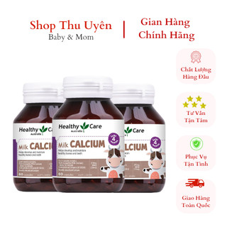 Viên uống canxi sữa healthy care milk canxi cho bé lọ 60 viên