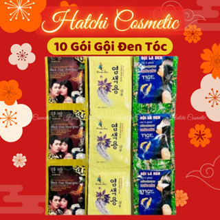 Dầu gội đen tóc 10 GÓI - Phủ bạc tại nhà đen tóc Gội là đen tigi, nhân sâm Hàn Quốc - GIÁ RẺ DÂY 10 GÓI