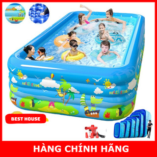 Bể bơi cho bé 1 tầng, 2 tầng, 3 tầng, hồ bơi cho bé kích thước 1,2m 1,3m 1,5m 1.8m hàng chính hãng