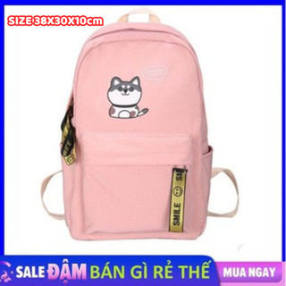 Balo Hồng Hình Dog - Balo Cún Con Đáng Yêu (38 x 30 x 10) cm