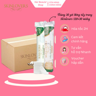 Combo 30 cây bông tẩy trang Skinlovers 120+30 miếng