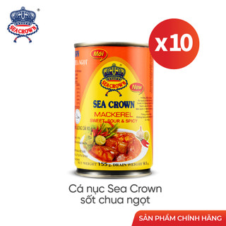 Combo 10 lon cá Nục Sea Crown sốt ớt chua ngọt
