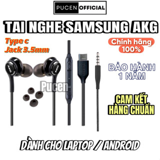 Tai nghe có dây Type C/jack 3.5 cho Note 10, Note 20, S21 chính hãng, tai phone nhét tai gaming PUCEN