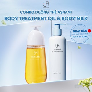 Combo Dưỡng thể asnami SO Body Treatment Oil 120ml & asnami Moisture Body Milk 240ml
