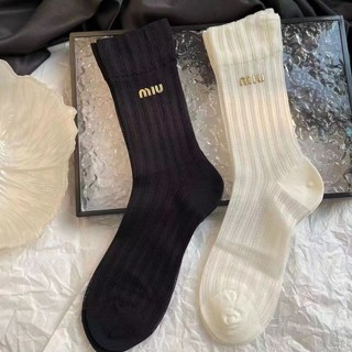 Tất Nữ Nơ Miumiu Phong Cách Nữ Xuân Hè Mỏng Phiên Bản Hàn Quốc Ins