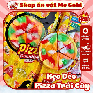 Kẹo dẻo Pizza, kẹo trái cây hình miếng bánh pizza cute (gói 15g, 6 miếng)