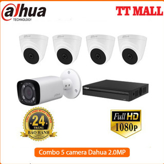 {Giá Hủy Diệt}Trọn Bộ 5 Camera Quan Sát Dahua 2.0MP Full HD 1080P + HDD 500g tặng dây liền nguồn tùy chọn