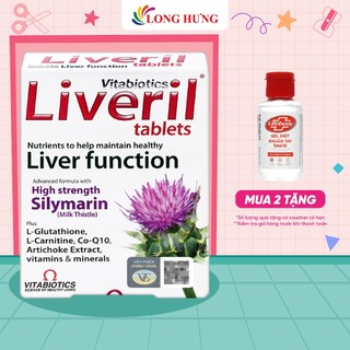 Viên uống Vitabiotics Liveril Tablets hỗ trợ thải độc gan