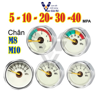[Đủ size] Đồng hồ đo áp suất 10Mpa, 20Mpa, 30Mpa, 40Mpa PCP, Cricket