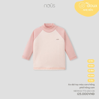 [Nous Baby] Áo dài tay màu phối màu sắc dễ thương dành cho bé trai, gái chất liệu Nu Doux BST T8