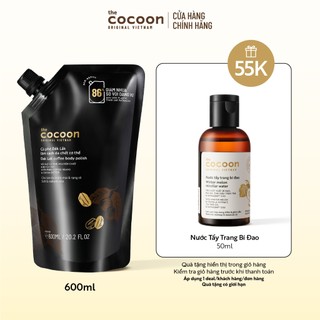 Túi Refill - Cà phê Đắk Lắk làm sạch da chết cơ thể Cocoon 600ml