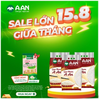Combo 3 túi gạo thơm a an 5kg - thương hiệu gạo a an