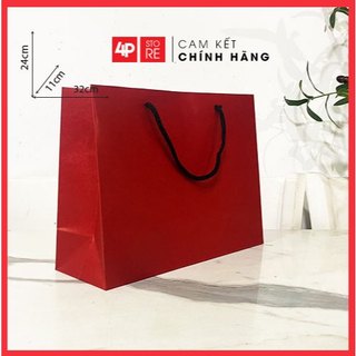01 TÚI KRAFT ĐỎ ĐẬM NGANG 32X24X11CM - HỎA TỐC