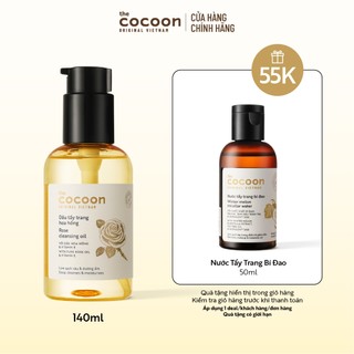 Dầu tẩy trang hoa hồng Cocoon tẩy sạch makeup chuyên nghiệp & dưỡng ẩm 140ml
