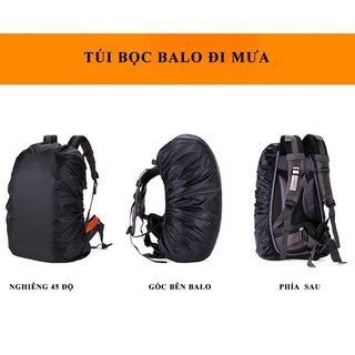 Bọc Balo đi mưa 35-50 lít - vải dù chống thấm nước cực tốt