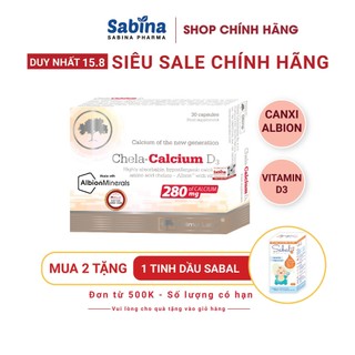 Canxi Chela Calcium D3- Bổ sung Canxi và D3 cho bà bầu và sau sinh 36.6g Date xa-Olimp labs