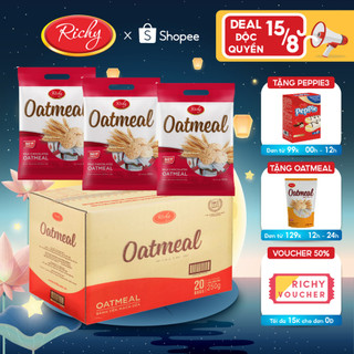 Thùng Bánh Yến Mạch Richy tròn túi 250gr ( 20 túi)