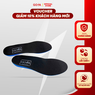 Lót giày thể thao chính hãng Goya Đen Xanh - êm mềm thấm hút mồ hôi tăng chiều cao matxa chân