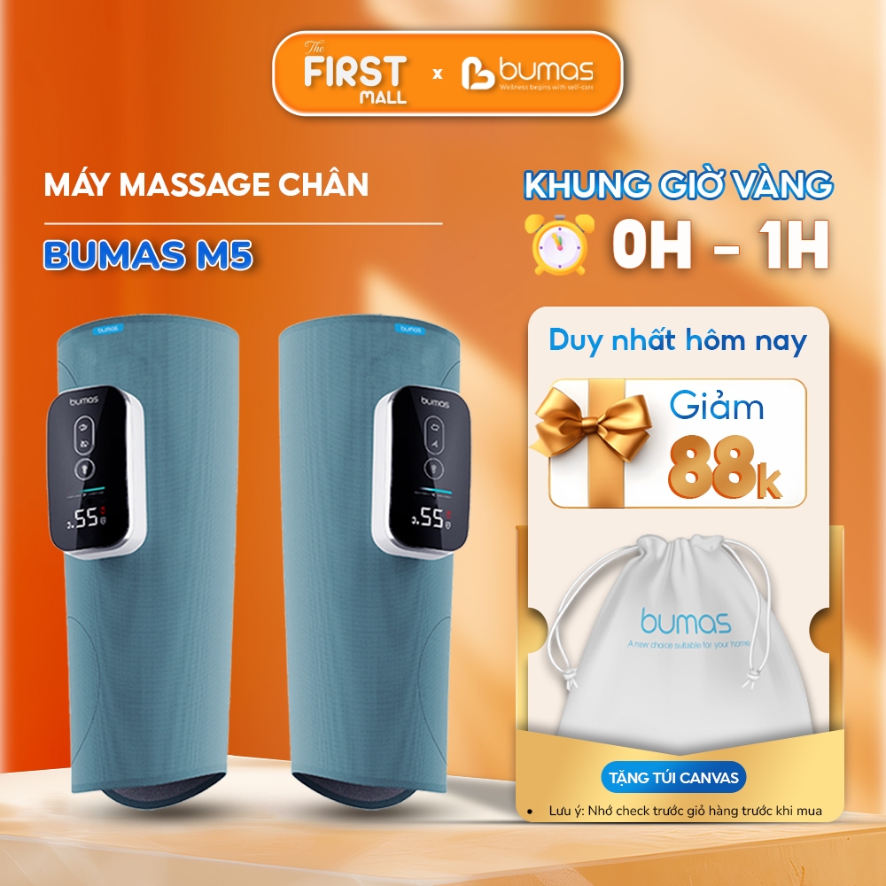 Máy Massage Chân BUMAS M5 - Thư Giãn Nhờ Massage Túi Khí BIONIC Mô Phỏng Bàn Tay Con Người