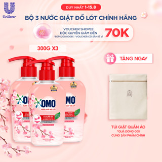 Combo 3 Chai Nước Giặt Đồ Lót OMO Hương Hoa Anh Đào Thanh Lịch 300G