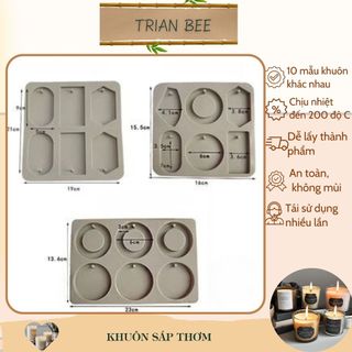 (nhiều mẫu) Khuôn silicon làm sáp thơm treo/ xà phòng 6 hình, đa dạng mẫu, chịu nhiệt tốt