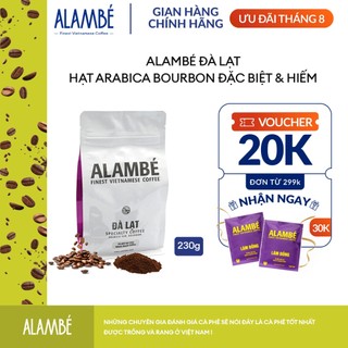 Specialty Coffee - ALAMBÉ Đà Lạt 230g - Cà phê rang xay/nguyên hạt Arabica Bourbon, vị chua ngọt trái cây chín
