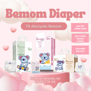 Tã Dán/Quần Bemom Hàn Quốc mỏng mềm mịn thấm hút siêu tốt đủ size dán S56/M48/L46, quần M44/L42/XL40/XXL38/3XL36