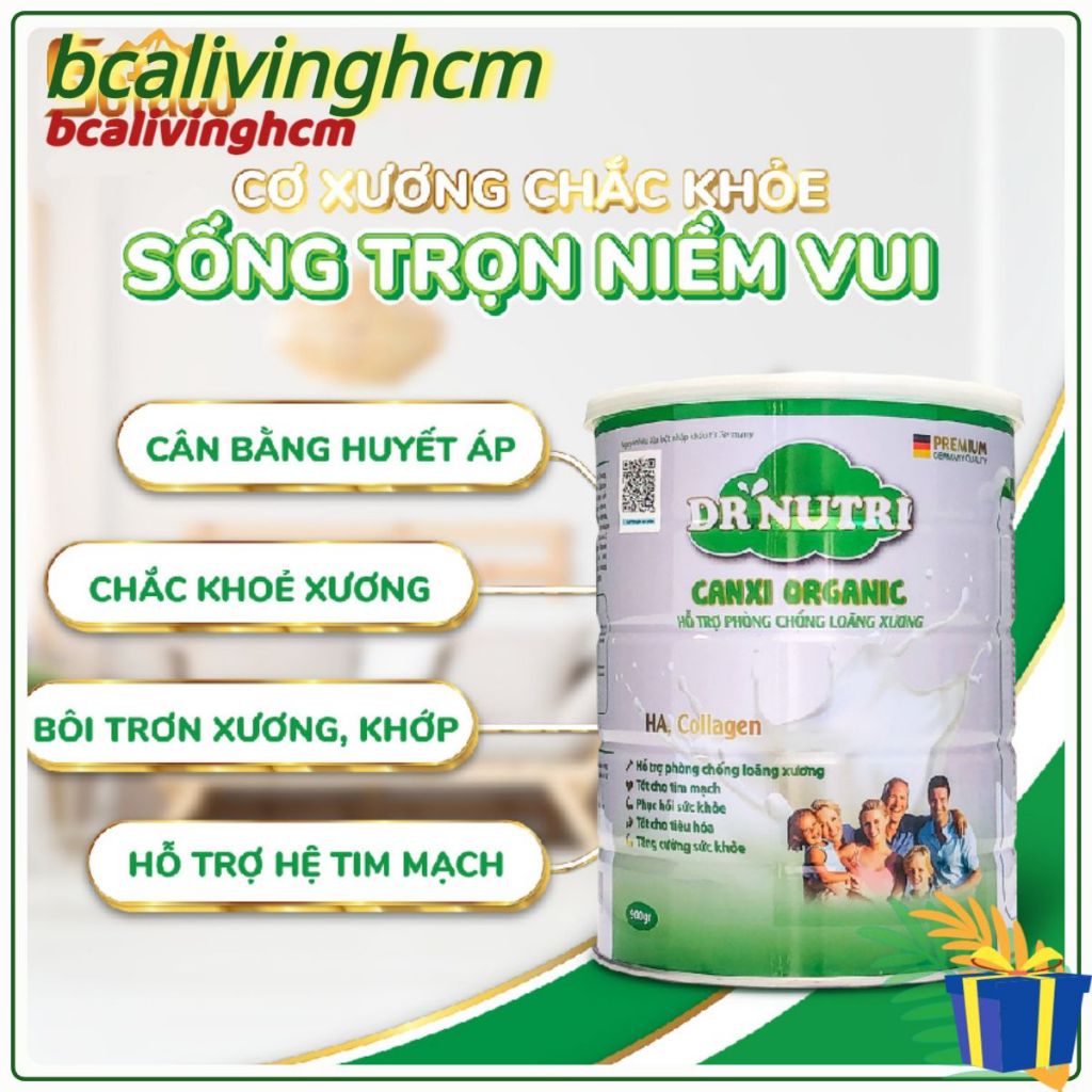 Sữa bột cho xương khớp dr nutri canxi glucosamin organic tăng hấp thụ canxi nano cho khớp chắc
