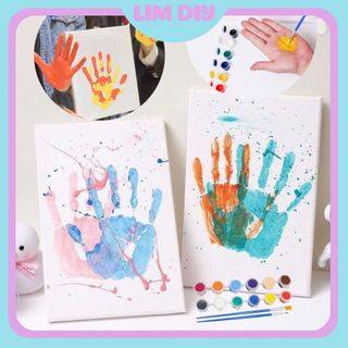 Set tranh canvas tự in bàn tay for love, dành cho Couple LIM ART