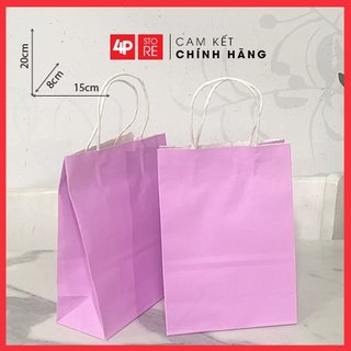 01 TÚI 15X20X8CM KRAFT HỒNG TÍM - HỎA TỐC