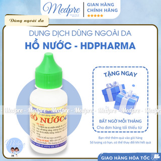 Dung dịch dùng ngoài Hồ nước Hdpharma - Dùng ngoài da, vảy nến, chàm (eczema), bỏng nông, cháy nắng hồng ban - Medpre