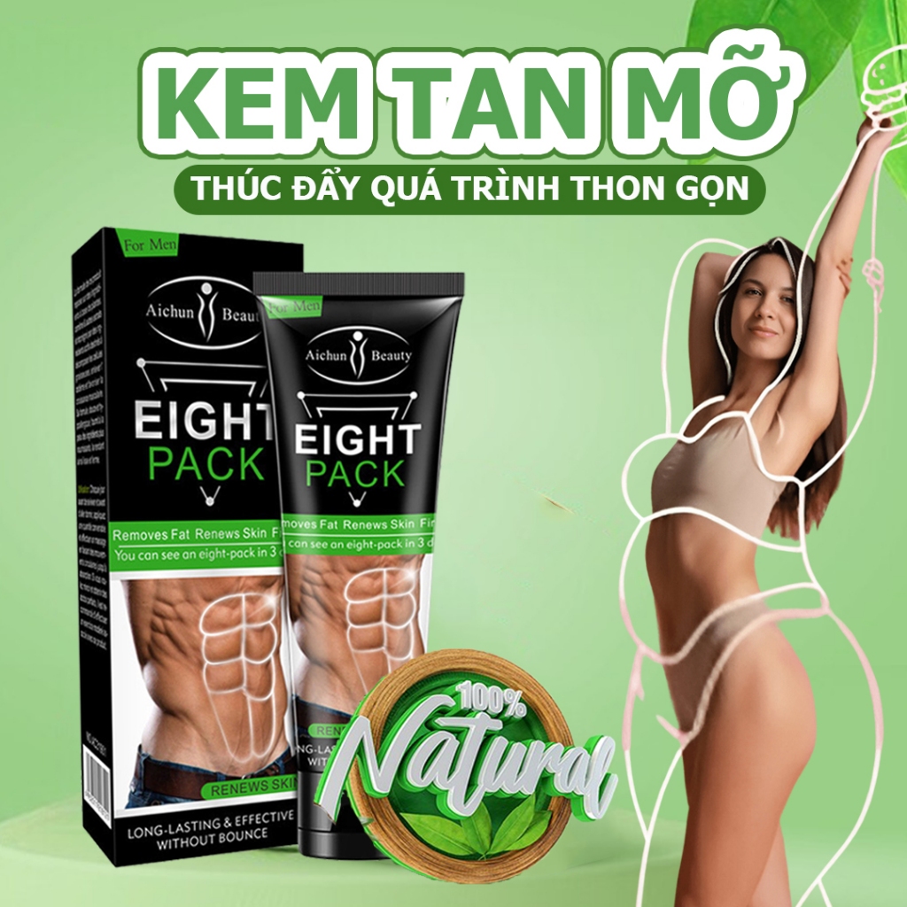 OLLI [3 TẶNG 1] Kem Tan Mỡ - Tăng Cơ Bụng Eight Pack Aichun Beauty 80g