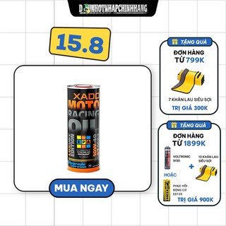(Phiên bản nâng cấp 2022) NHỚT NHẬP KHẨU SIÊU CAO CẤP XADO LUXURY MOTO RACING V3 4T MA2 10W40 UPGRADE Version