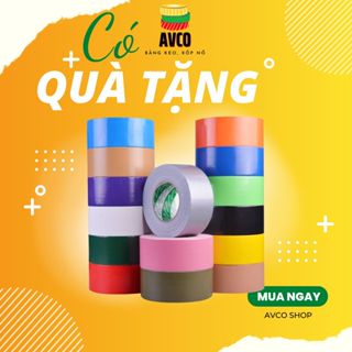 Băng keo vải dính mọi bề mặt kéo giãn tốt không để lại keo, xé được có 8 màu 2 khổ