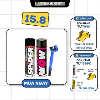 Combo vệ sinh - dưỡng sên nhập khẩu Thái Lan Spider - Wow và bàn chải ( Lube71)