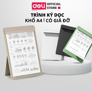 Bìa  Trình Ký Dọc A4 Deli Đơn Bìa Kẹp Nhựa Giấy Tài Liệu Kẹp Hồ Sơ A4 Một Mặt Màu Pastel Học Sinh Văn Phòng
