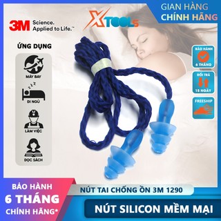 Nút bịt tai chống ồn 3M 1290 3 tầng giảm ồn 25dB, nút tai nhét tai cách âm, kháng nước, chống bụi bẩn nhỏ gọn
