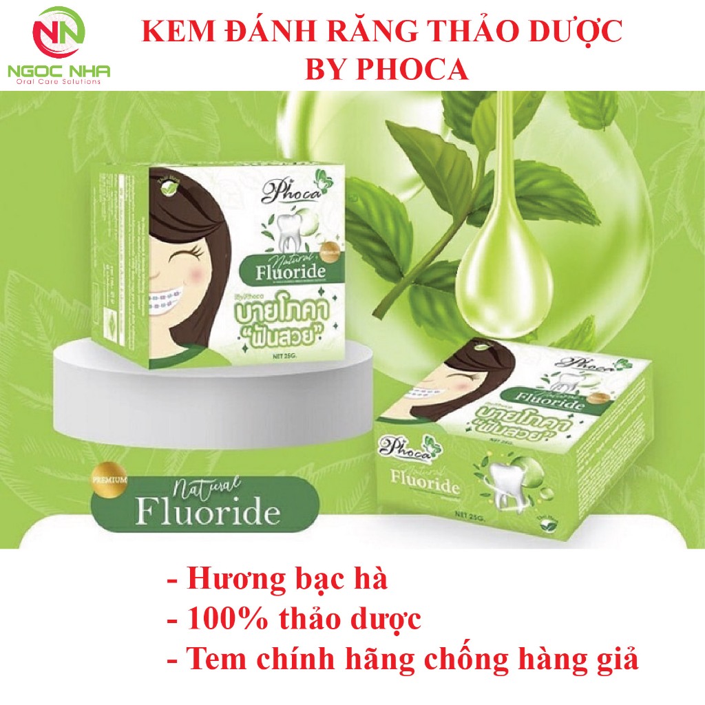 Kem đánh răng thảo dược By Phoca 25g/ Thái Lan