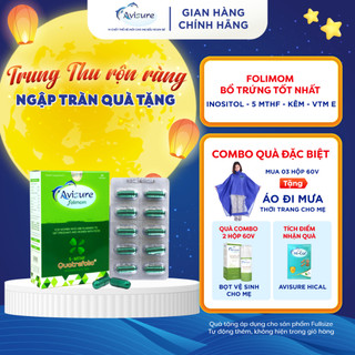 Avisure Folimom 5-MTHF hỗ trợ bổ trứng cho phụ nữ chuẩn bị mang thai hộp 30 viên